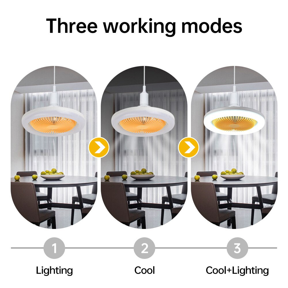 Plafonnier LED ventilateur intégré