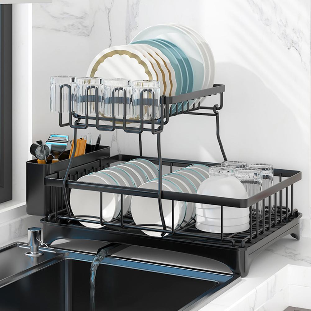 Etagère à 2 niveaux avec baguettes
