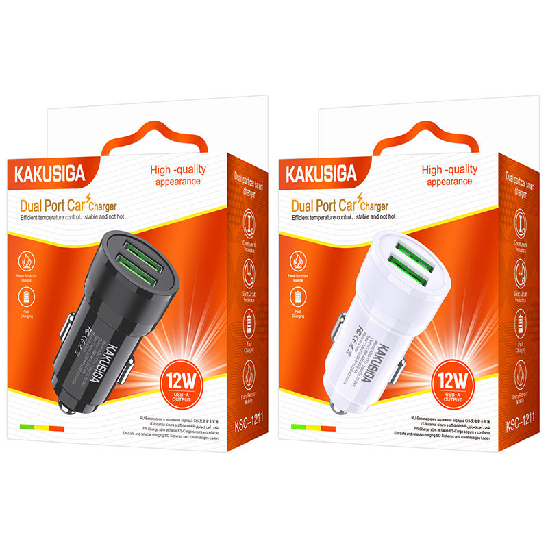 Chargeur de Voiture Double Port 12W charge Rapide