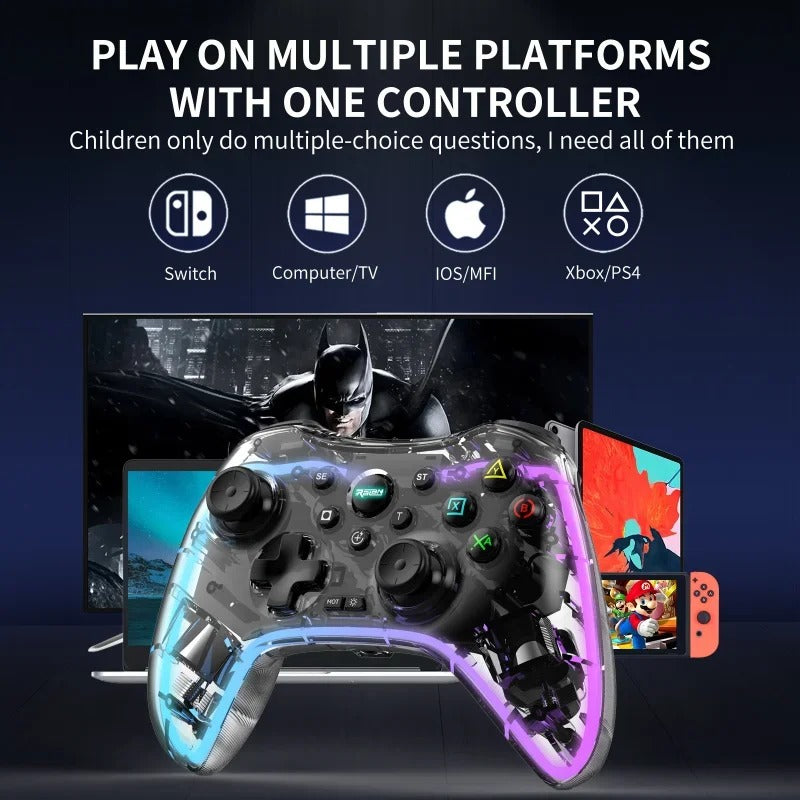 Manette de Jeu Sans Fil avec Éclairage LED