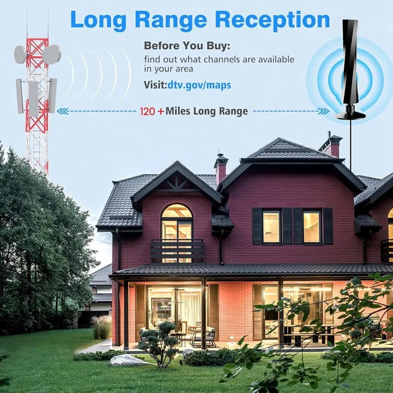 Antenne numérique longue portée pour Smart TV