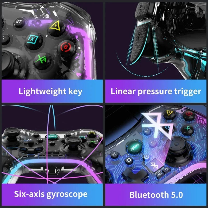 Manette de Jeu Sans Fil avec Éclairage LED