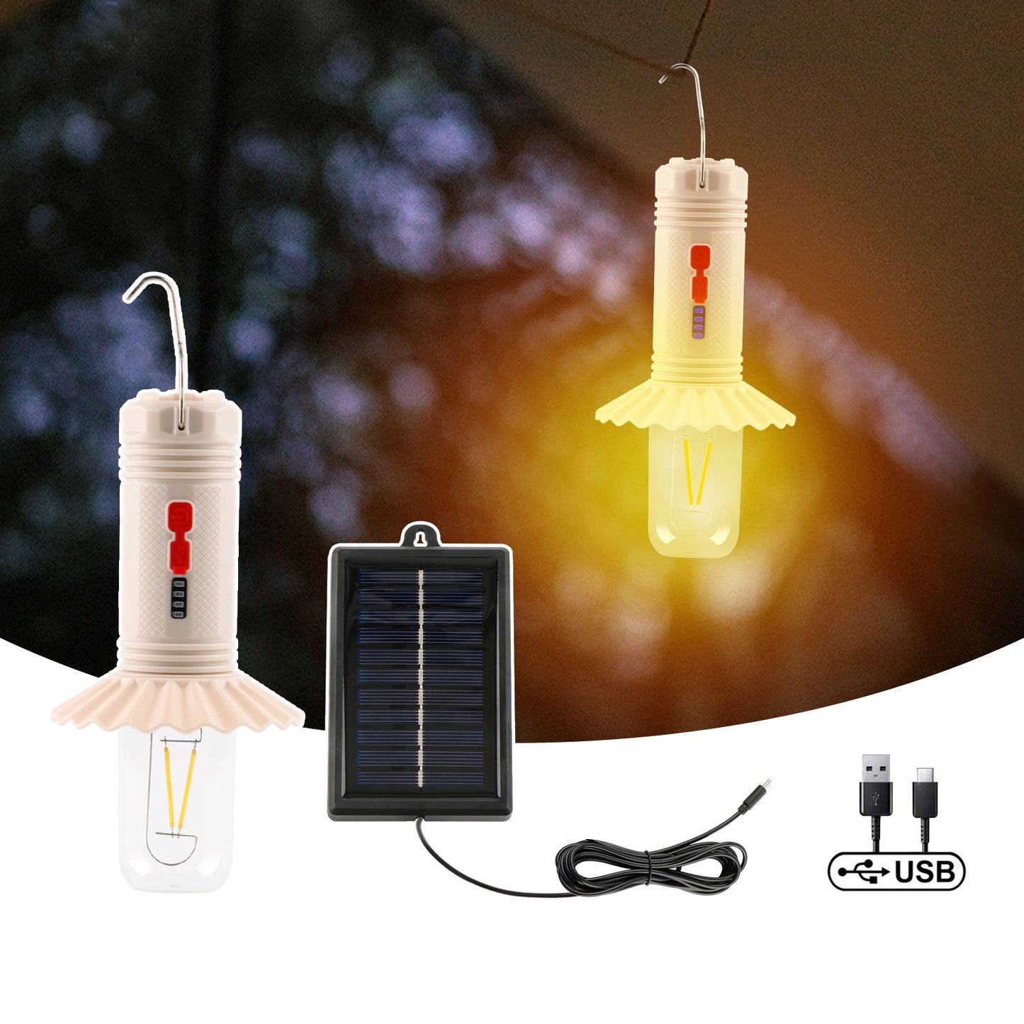 Torche solaire de camping