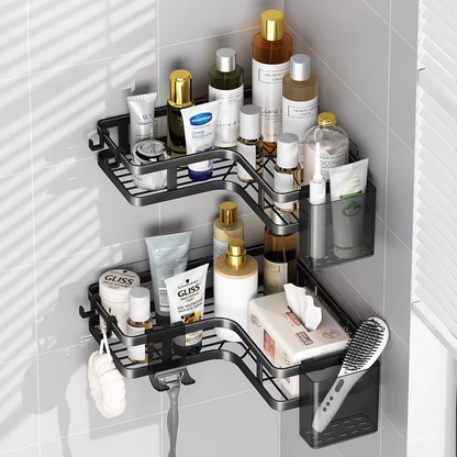 Lot de 2 Étagères d’Angle en Métal