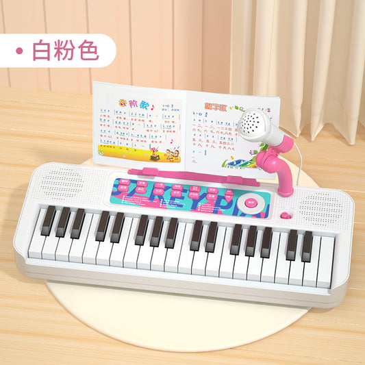 Jouet Piano Électronique avec Microphone pour Enfants