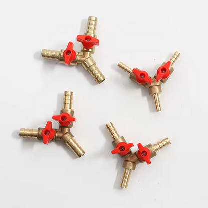 Vanne à Gaz en Laiton à Trois Broches