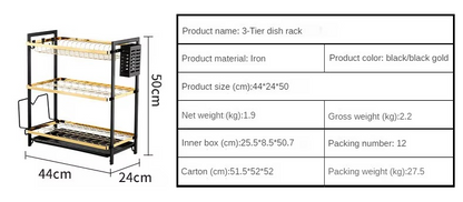 Égouttoir à Vaisselle à 3 Niveaux MZY-223
