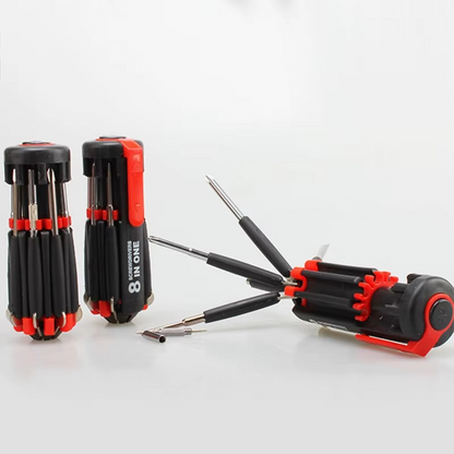 Tournevis 8-en-1 avec Lampe Torche LED