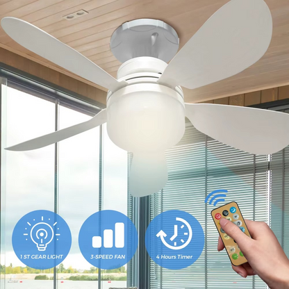 Ventilateur de Plafond Portable à LED E27
