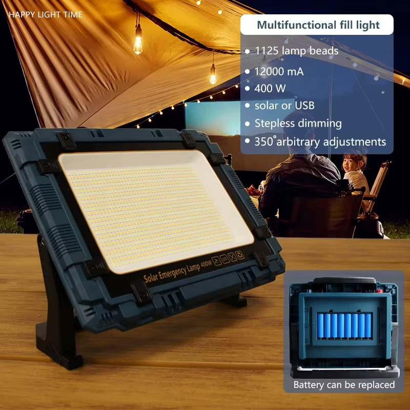 Projecteur LED Solaire d’Extérieur 800W