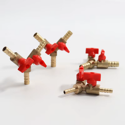 Vanne à Gaz en Laiton à Trois Broches