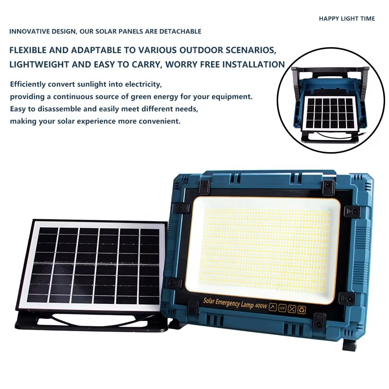 Projecteur LED Solaire d’Extérieur 800W