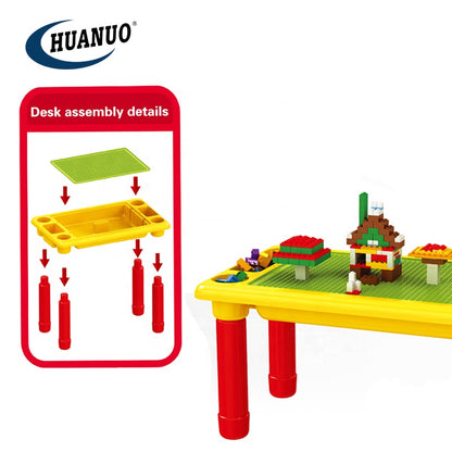 Table de Jeu Éducative avec Blocs de Construction