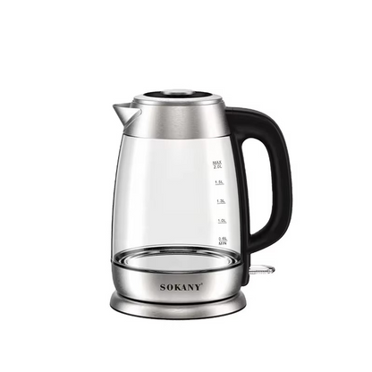 Bouilloire Électrique Sokany 2L – Verre Transparent