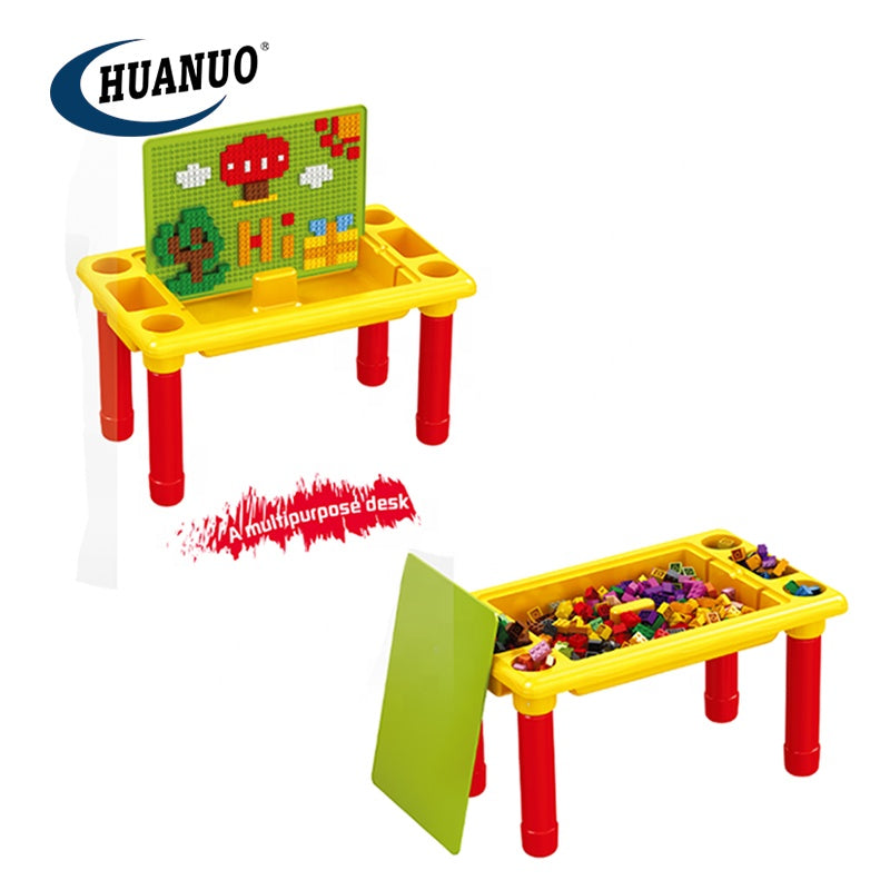 Table de Jeu Éducative avec Blocs de Construction