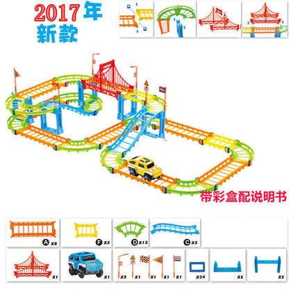 Ensemble de piste de course en plastique