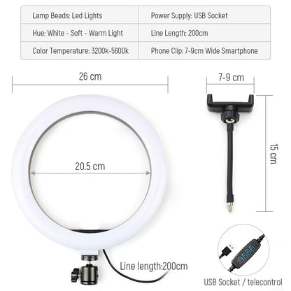 Anneau lumineu LED 12pouces