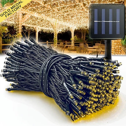 Guirlande solaire multicolors 50M