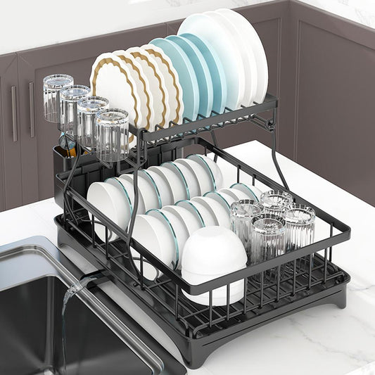 Etagère à 2 niveaux avec baguettes