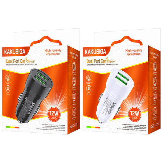 Chargeur de Voiture Double Port 12W charge Rapide