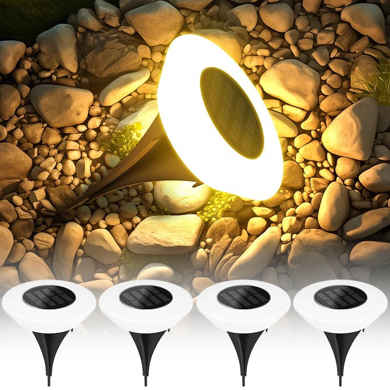 Lot de 4 lampadaires solaires à LED 360 °