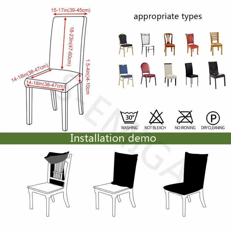 Housse de chaise extensible