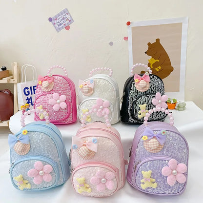 Sac à dos à paillettes maternelle